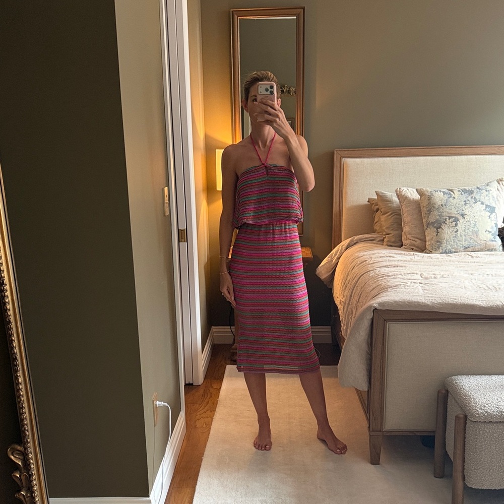 BNWT House of Harlow x Revolve Striped Halter Midi Dress (Size Small)